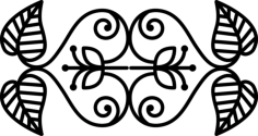 Beautiful Floral Design Line Art Svg Vector, Free Vectors File
